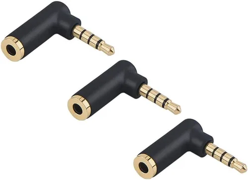 Miniatura 10 de CableCreation Paquete de 3 adaptadores divisor de auriculares, adaptador auxiliar estéreo en Y, adaptador divisor de conector en Y, macho de 0.138