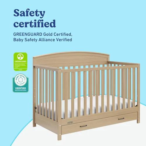 Miniatura 6 de Graco Benton - Cuna convertible 5 en 1 con cajón, certificado GREENGUARD Gold, se convierte de cuna de bebé a cama infantil, sofá cama y cama