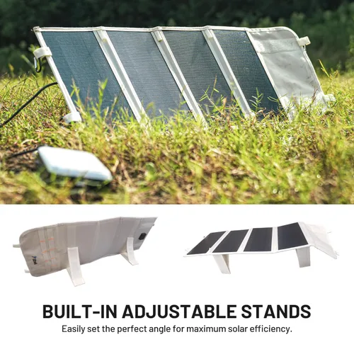Miniatura 6 de Litheli Cargador de panel solar portátil de 24 W, mini panel solar plegable para camping, senderismo y uso en ventanas, IP54 impermeable, USB