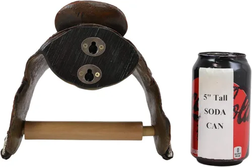 Miniatura 5 de Ebros - Figura decorativa para papel higiénico con patrón rústico occidental de 7.5 pulgadas de alto, para decoración de pared, baño, cabaña, caza
