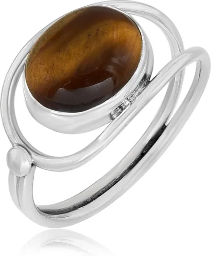 Miniatura 7 de Anillo de plata de ley 925 para mujer, anillo de piedras preciosas naturales, anillo de aniversario de plata de ley, juego de bisel