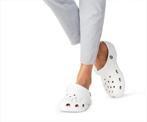 Miniatura 2 de Zuecos clásicos Crocs unisex para adulto, Blanco, 9 mujer/7 hombre