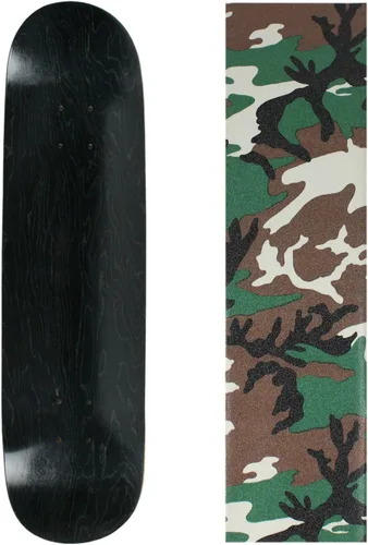 Miniatura 2 de Skateboard Deck Pro 7-Ply Arce canadiense TINTADO NEGRO con Griptape
