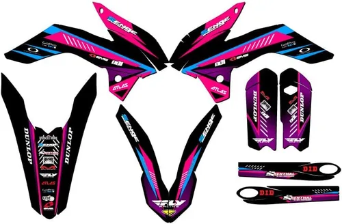 Miniatura 15 de Kit de base de gráficos Senge SX 105 Surge Black Senge 2013-2014 compatible con KTM