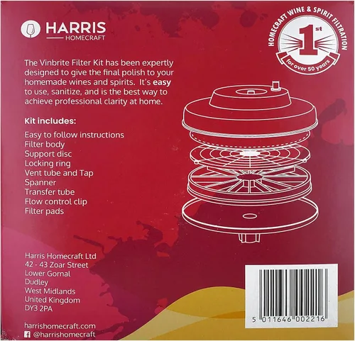 Miniatura 8 de Harris Filters Balliihoo Homebrew MkIII Vinbrite Kit de filtro de vino
