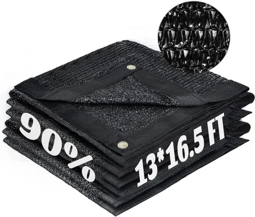 Miniatura 36 de LOVE STORY 6.5 x 6.5 pies, 40% de tela negra para sombra con ojales, malla de malla para jardín, cubierta de plantas, invernadero y patio