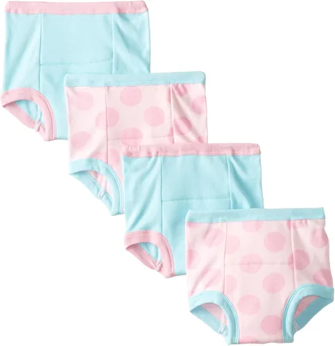 Miniatura 9 de Gerber Pack de 4 pantalones de entrenamiento y ropa interior para bebés y niñas Unicornio rosa y morado