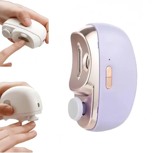 Miniatura 7 de Lima de uñas eléctrica para uñas – Recortador de uñas automático y pulidor con luz, seguro para personas mayores y niños, no para uñas gruesas
