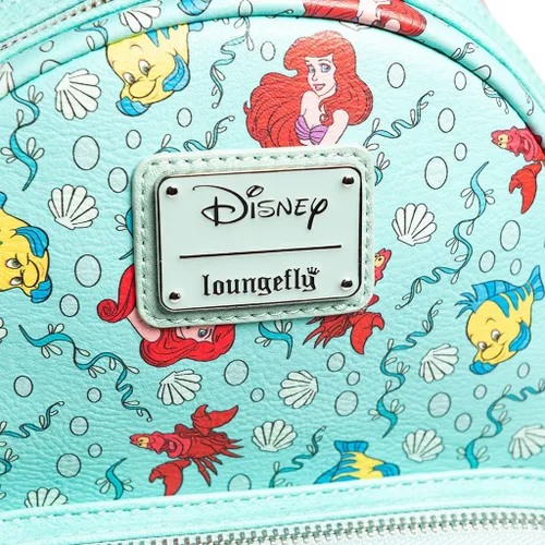 Miniatura 3 de Loungefly x Disney Little Mermaid Ariel Flounder y Sebastian AOP Mochila Varios