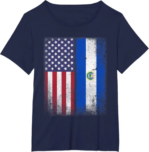Miniatura 16 de Salvadoran American Flag El Salvador Salvadorean Salvadorian T-Shirt for Women Kids Men