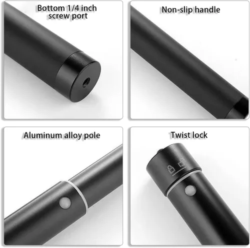 Miniatura 3 de Palo selfie invisible de 15-66.2 pulgadas, poste de extensión largo compatible con Insta360 X5/X4/X3, GoPro Hero 13/12/11/10/9, DJI Osmo Action 4/5