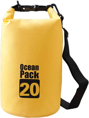 Bolsa seca flotante impermeable Bear Outdoor, para canotaje, kayak, senderismo, snowboard, acampada, rafting, pesca y excursionismo Amarillo