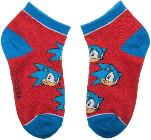 Miniatura 3 de Bioworld Sega Sonic The Hedgehog - Calcetines de tobillo juvenil, 4 pares, Multi