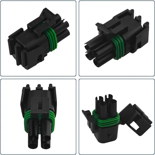 Miniatura 5 de WMYCONGCONG 10 kits de 4 pines de manera impermeable conector de cable eléctrico enchufe terminal (4 pines)