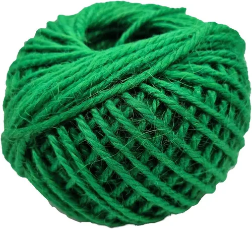 Miniatura 13 de Cuerda de yute verde de 54 yardas/rollo de 0.079 pulgadas, cuerda de cáñamo, cuerda gruesa fuerte, envoltura de cuerda gruesa, boda, manualidades