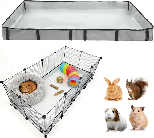 Miniatura 23 de DZWLKJ Forro de jaula de conejillo de indias, base impermeable y lavable, 28 x 56 pulgadas, adecuado para conejos, chinchillas, erizos, hurones