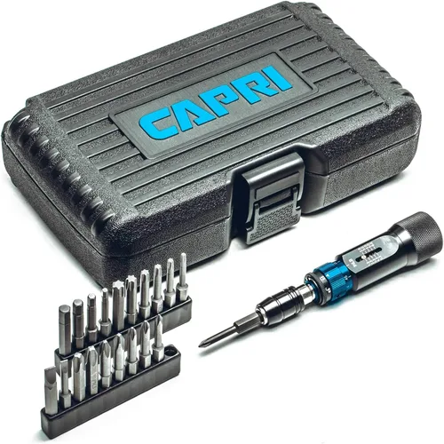 Miniatura 10 de Capri Tools Destornillador de torque digital, doble dirección, 0.44-4.42 pies-libras/5.0-50 cNm/0.51-5.1 kg-cm (CP26000-50)