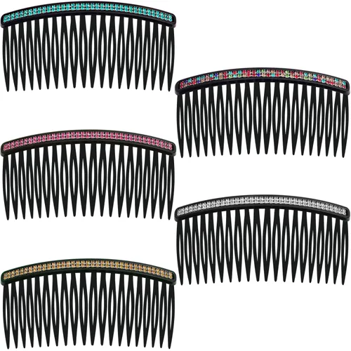 Miniatura 17 de Peines laterales con diamantes de imitación para mujer, peine de flequillo, pinzas para el cabello, accesorios para el cabello, peine decorativo