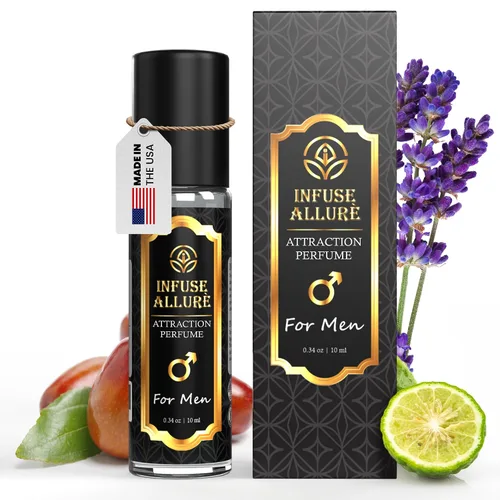 Aceite de perfume de feromonas prémium para hombres, fórmula atrevida, extra fuerte, mezcla de fragancia irresistible con aceite de jojoba, aroma de