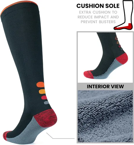 Miniatura 2 de GoWith Compression Socks for Men & Women, Cushioned 20-30 mmHg Graduated Compression Running Socks, Athletic Knee High Socks