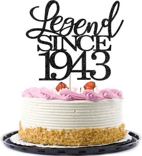 Miniatura 8 de Legend since 1973 - Decoración para pastel de cumpleaños número 53, decoración de pastel de feliz cumpleaños para hombres y mujeres de 53 años
