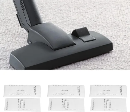 Miniatura 5 de Paquete de 10 bolsas de limpieza de aire, bolsas para aspiradora AirClean, kit de pantalla de filtro de fibra accesorios para aspiradora, repuesto