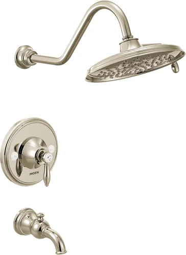 Miniatura 15 de Moen TS32104EPBN Weymouth Posi-Temp - Kit de molduras para tina y ducha, requiere válvula, incluye ducha de lluvia ecológica de 2 pulverizaciones