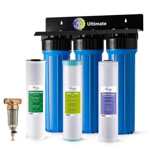 Miniatura 9 de iSpring FC25B Filtro de agua para toda la casa, bloque de carbono CTO, 20” x 4.5” para la eliminación de sedimentos y cloro