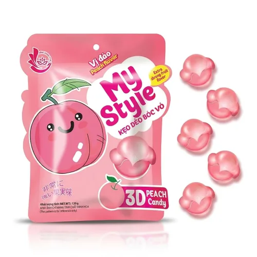 Miniatura 10 de My Style 3D - Caramelo de gomita pelable - Auténtico caramelo vietnamita de frutas tropicales, bolsa de 4.23 onzas (4.23 oz), sabores de frutas