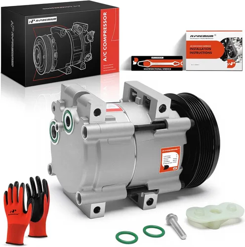 A-Premium Compresor de aire acondicionado AC con embrague compatible con Ford Focus 2003 2004 L4 2.0L