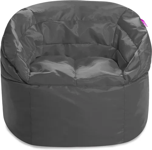 Miniatura 93 de Posh Beanbags - Sillón puff grande, 38 pulgadas, color azul rey sólido Nylon suave - Azul real