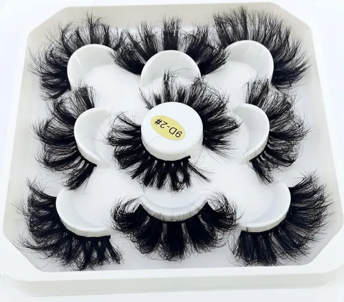 Miniatura 3 de 5 pares nuevos de pestañas postizas de visón 3D de 25mm, artificiales a granel, naturales personalizadas, pestañas postizas naturales al por mayor