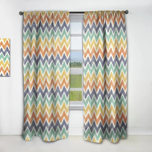 Miniatura 25 de DesignQ Cortinas con patrón hexagonal retro IX para dormitorio, cortinas para sala de estar, cortinas con aislamiento térmico, panel individual, 52