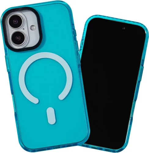 Miniatura 110 de SteepLab Funda de barrera para iPhone 13, protección de 360 grados que absorbe impactos con bisel elevado y colores llamativos (cielo azul brillante)