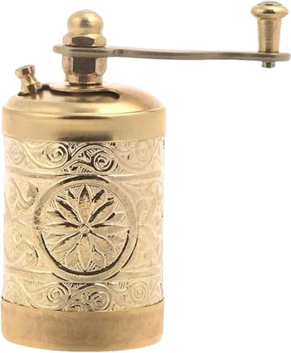 Miniatura 27 de Molinillo manual de cobre antiguo para granos de café árabes griegos turcos y sal de pimienta de especias, latón