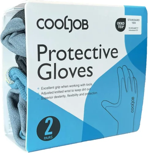 Miniatura 6 de COOLJOB Guantes de jardinería para hombres, 2 pares de goma transpirable con revestimiento de goma para jardín, paisajismo, trabajo exterior