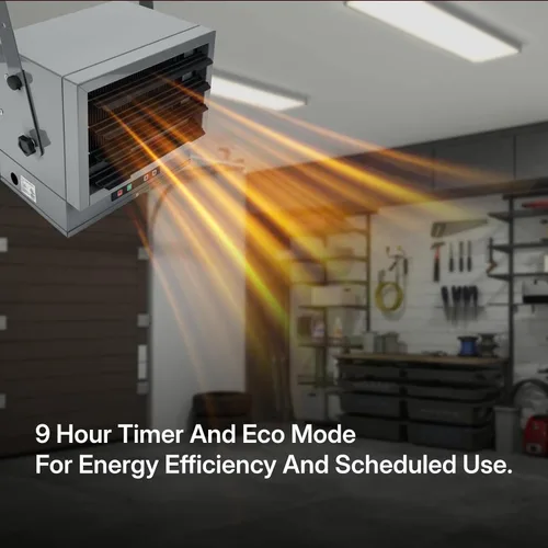 Miniatura 8 de Calentador de Garaje 7500W Calentador Eléctrico de Ventilador Forzado - Montaje en Pared/Techo, Control Inteligente de Temperatura, Protección