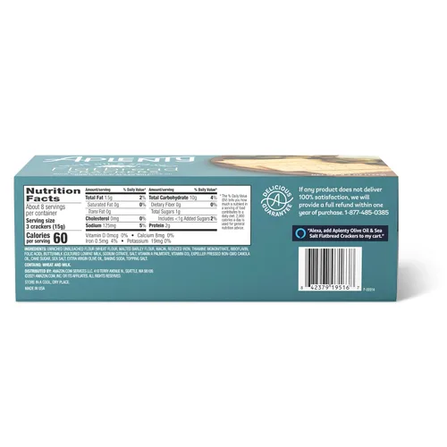 Miniatura 2 de Aplenty, Galletas de pan plano de aceite de oliva y sal marina, 4.4 onzas (paquete de 2)