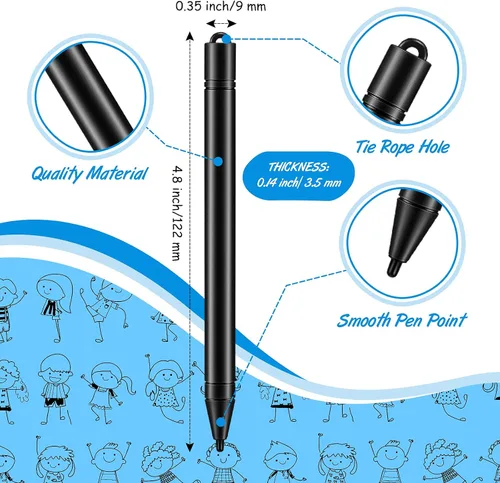 Miniatura 2 de 24 bolígrafos de repuesto para lápiz capacitivo LCD, para tableta de escritura LCD, bloc de dibujo, tablones de mensajes para niños y adultos