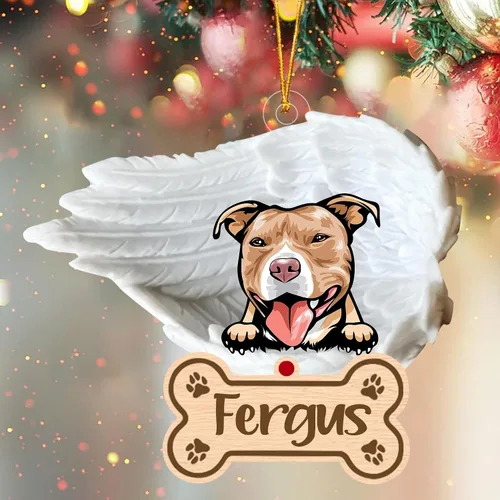 Miniatura 84 de Adorno de perro afgano de 1 ángel, adorno acrílico 2D personalizado conmemorativo para perros, regalo por pérdida de mascotas, regalo