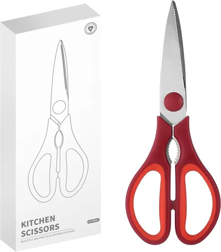 Miniatura 9 de Tijeras de cocina - Tijeras de cocina resistentes, aptas para lavavajillas, de acero inoxidable, tijeras de alta utilidad afiladas para aves