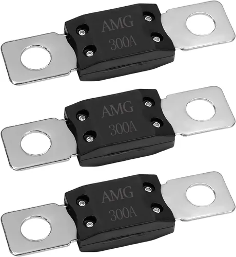 Miniatura 10 de 3 fusibles MEGA de 175 A, aleación de cobre, de alta corriente, atornillables, fusibles AMG de montaje en perno para automóviles, camiones