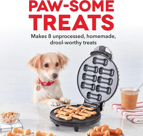 Miniatura 2 de Dash Express Dog Treat Maker - Golosinas DIY en Forma de Hueso - Regalos Personalizados para Perros - Fácil de Limpiar - 8 Huesos, Blanco