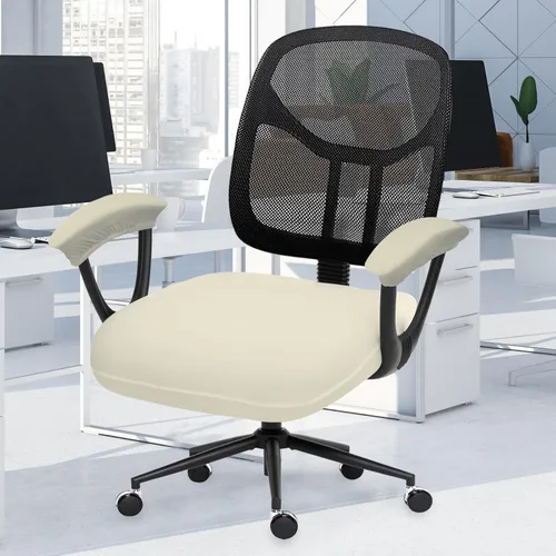 Miniatura 102 de Fundas elásticas para asiento de silla de oficina de escritorio - Funda universal de spandex para silla de computadora - Fundas removibles lavables