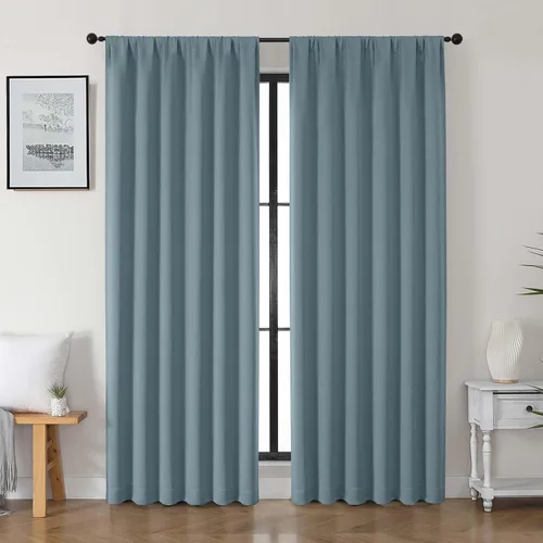 Miniatura 46 de Gwine Cortinas opacas para dormitorio, 54 pulgadas de largo, paneles de cortina de ventana con aislamiento térmico y reducción de ruido, cortinas