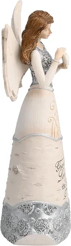 Miniatura 2 de Pabellón - Figura decorativa de ángel abuela de Elements - 8.0 pulgadas, sosteniendo un corazón, con la inscripción "El amor de una abuela calienta