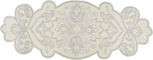 Miniatura 9 de Camino de mesa con cuentas de hojas verdes de 36 pulgadas de largo - Hermoso, elegante y sofisticado corredor decorativo brillante perfecto