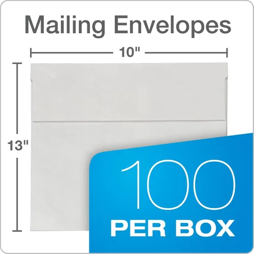 Miniatura 4 de Quality Park Tyvek - Sobres grandes de 10 x 13 pulgadas, paquete de 100 unidades, 2 pulgadas de expansión, desgarros, pinchazos y bolsas de correo