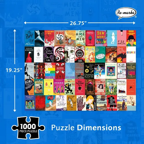 Miniatura 3 de Rompecabezas de Libros Prohibidos de Re-Marks, Rompecabezas de 1000 Piezas para Todas las Edades