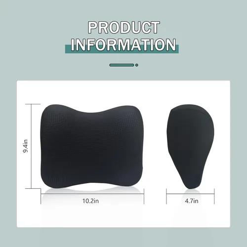 Miniatura 2 de Super Fit - Almohada para reposacabezas de automóvil, almohada para conducir con correa ajustable, almohada de cuello 100% espuma viscoelástica
